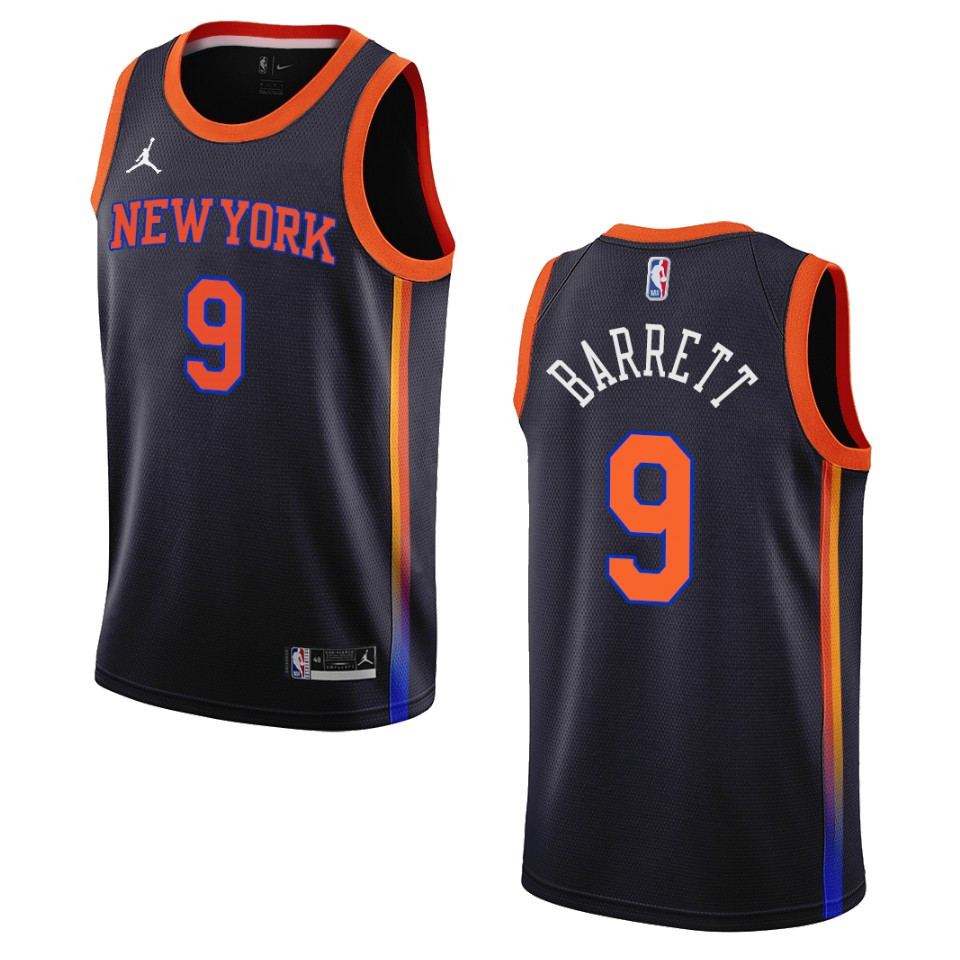 Rj Barrett Statement Edition New York Knicks 2022-23 Black Swingman Basketball Jersey
