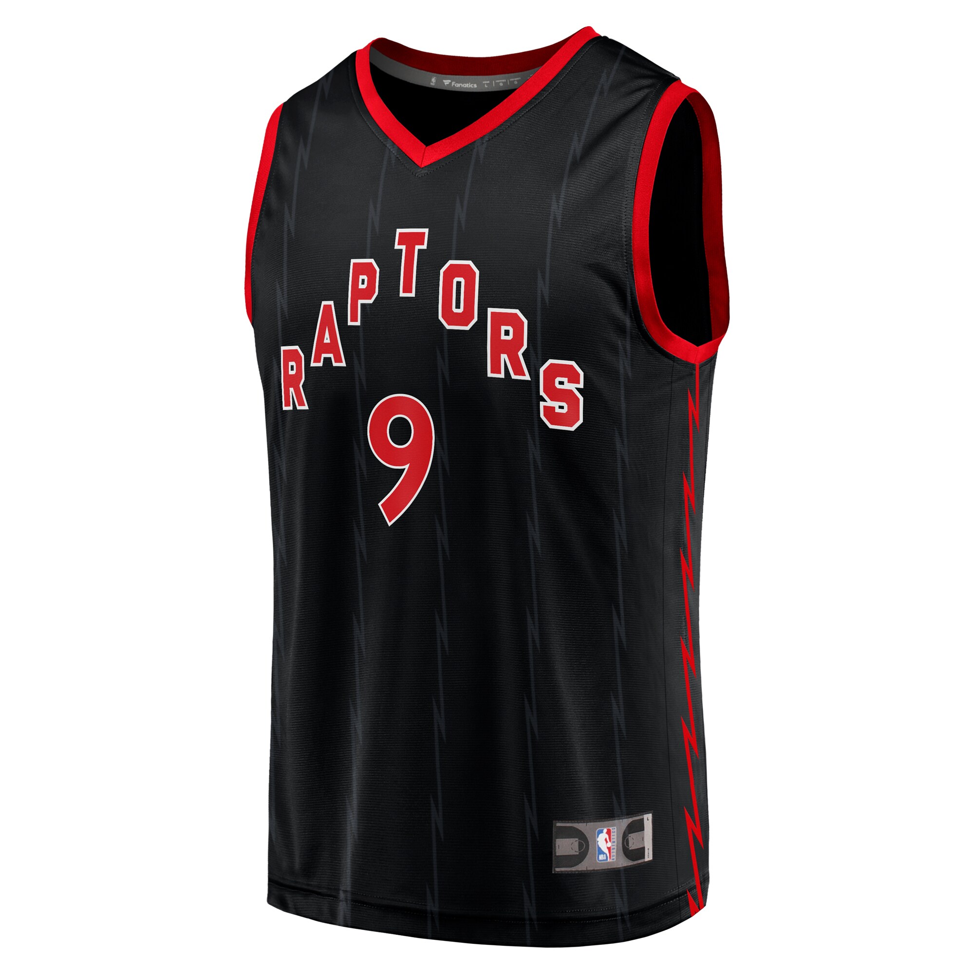 Alternative view of Rj Barrett Toronto Raptors Fanatics Fast Break Player Basketball Jersey - Statement Edition - Black