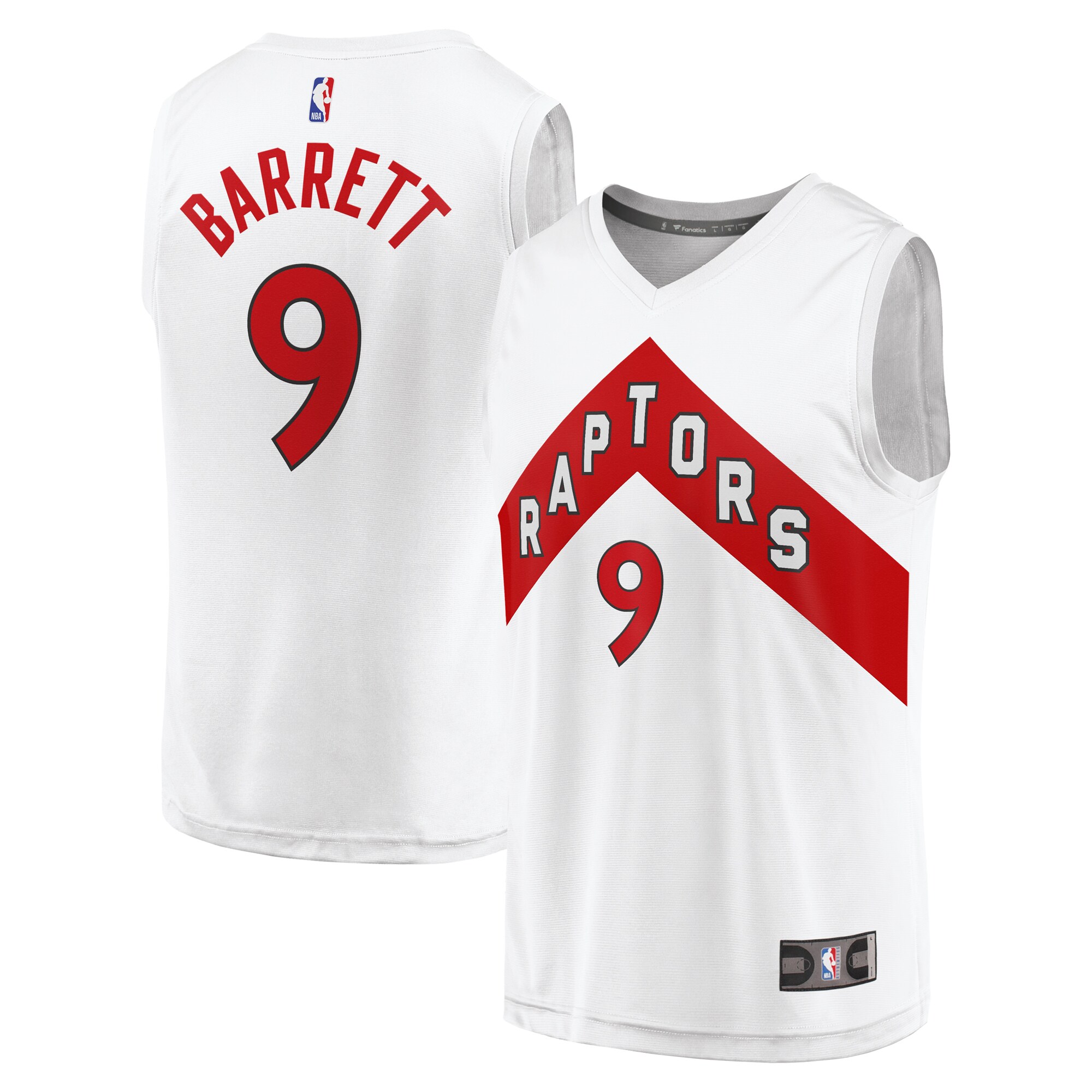 Rj Barrett Toronto Raptors Fanatics Youth Fast Break Player Basketball Jersey - Association Edition - White
