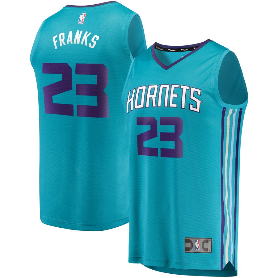 Robert Franks Charlotte Hornets Fanatics Branded Youth Fast Break Replica Basketball Jersey - Icon Edition - Teal