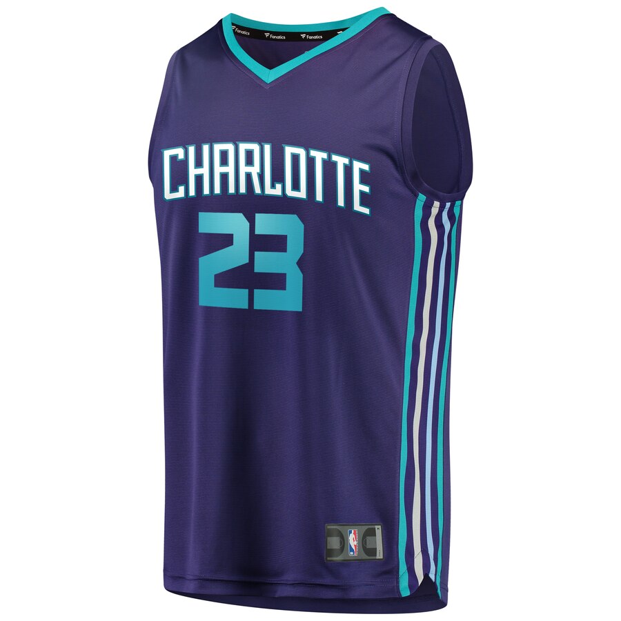 Alternative view of Robert Franks Charlotte Hornets Fanatics Branded Youth Fast Break Replica Basketball Jersey Purple - Statement Edition