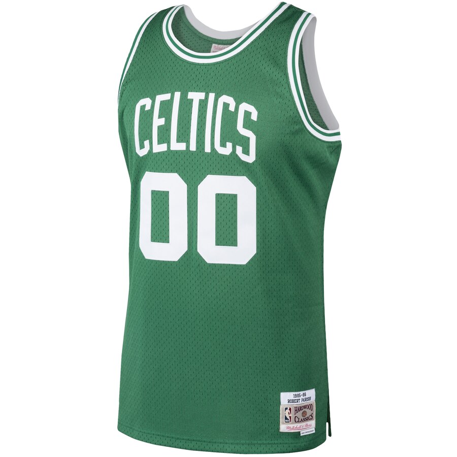 Alternative view of Robert Parish Boston Celtics Mitchell & Ness 1986-87 Hardwood Classics Swingman Basketball Jersey - Kelly Green