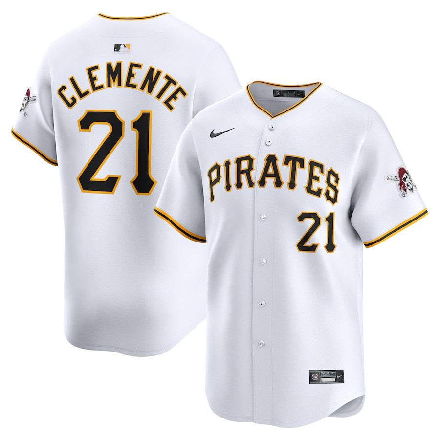 Roberto Clemente 21 Pittsburgh Pirates Home Limited Player Men Jersey - White 