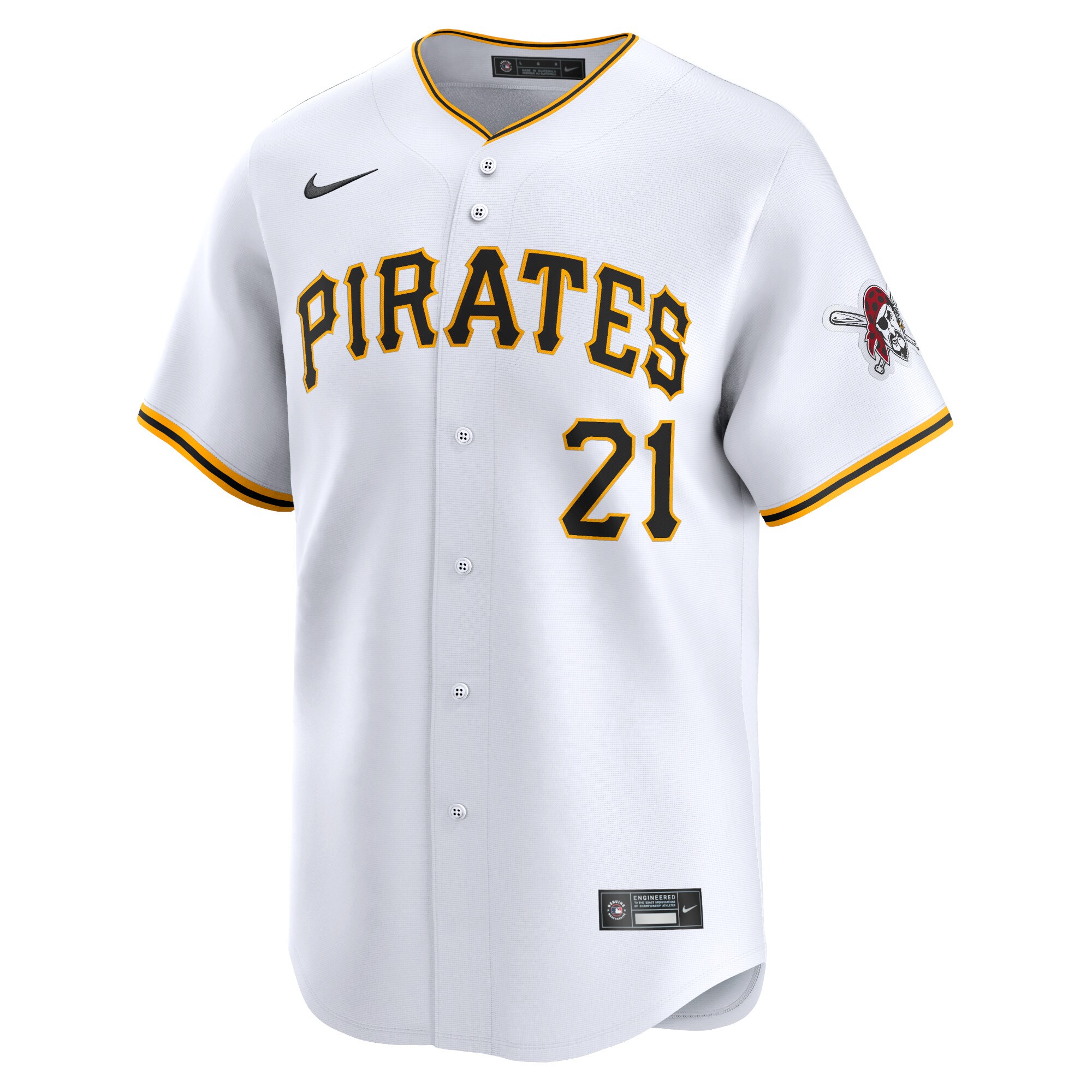 Alternative view of Roberto Clemente Pittsburgh Pirates Home Limited Player Jersey - White
