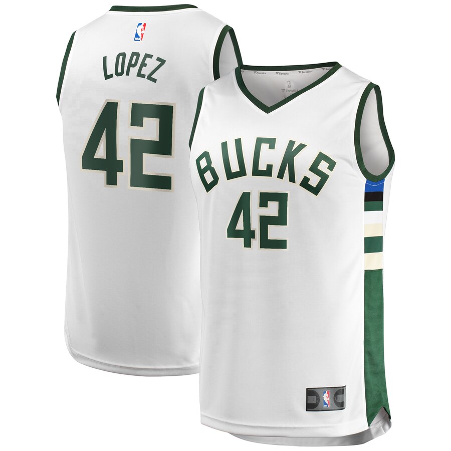 Robin Lopez Milwaukee Bucks Fanatics Branded Fast Break Replica Player Basketball Jersey White - Association Edition