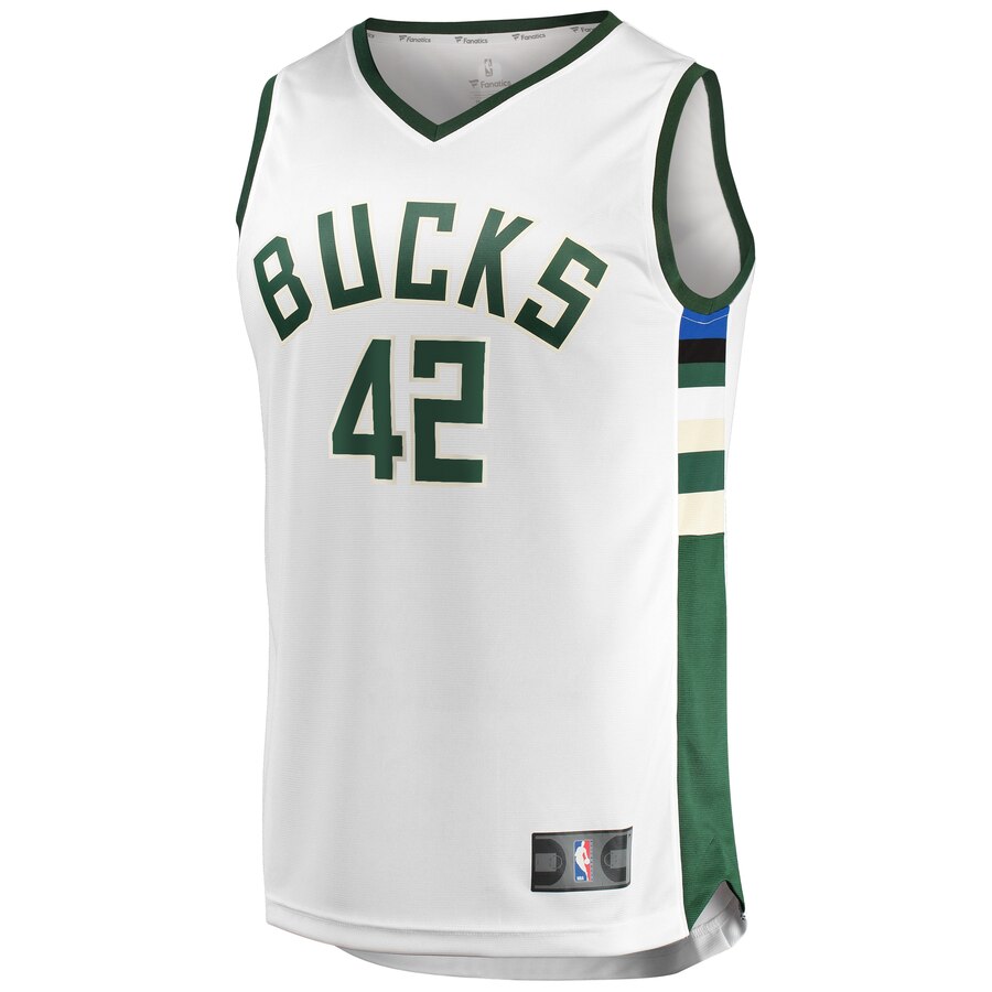 Alternative view of Robin Lopez Milwaukee Bucks Fanatics Branded Fast Break Replica Player Basketball Jersey White - Association Edition