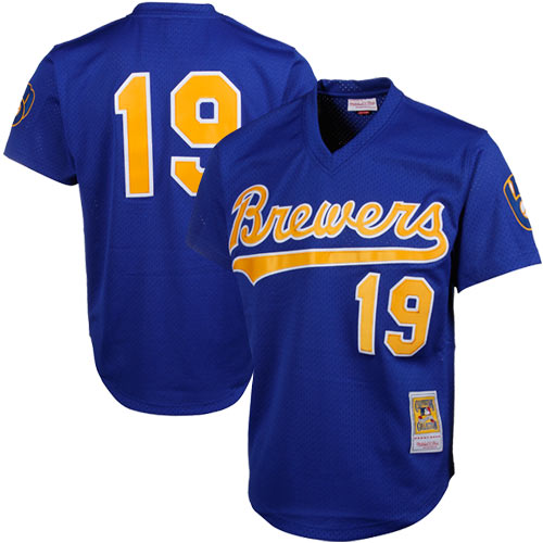 Robin Yount Milwaukee Brewers Mitchell & Ness Cooperstown Mesh Batting Practice Baseball Jersey – Royal