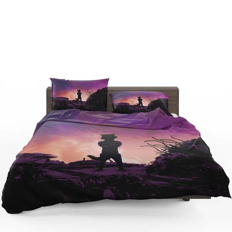 Rocket Raccoon Guardians Space Odyssey Bedding Set - Custom Bedding Set
