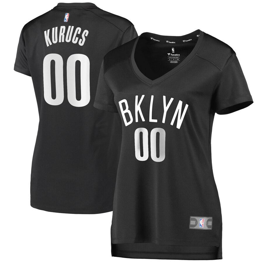 Rodions Kurucs Brooklyn Nets Fanatics Branded Women's Fast Break Player Basketball Jersey - Statement Edition - Charcoal