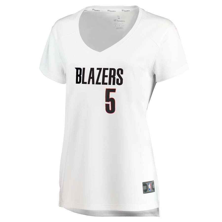 Alternative view of Rodney Hood Portland Trail Blazers Fanatics Branded Women's Fast Break Player Basketball Jersey - Association Edition - White
