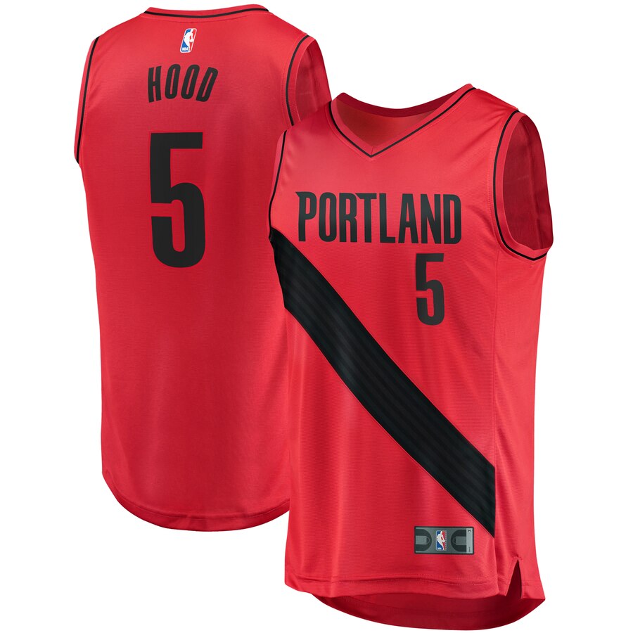 Rodney Hood Portland Trail Blazers Fanatics Branded Youth Fast Break Player Basketball Jersey - Statement Edition - Red