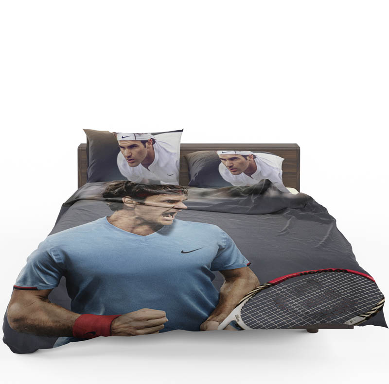 Alternative view of Roger Federer Wimbledon Tennis Bedding Set - Custom Bedding Set