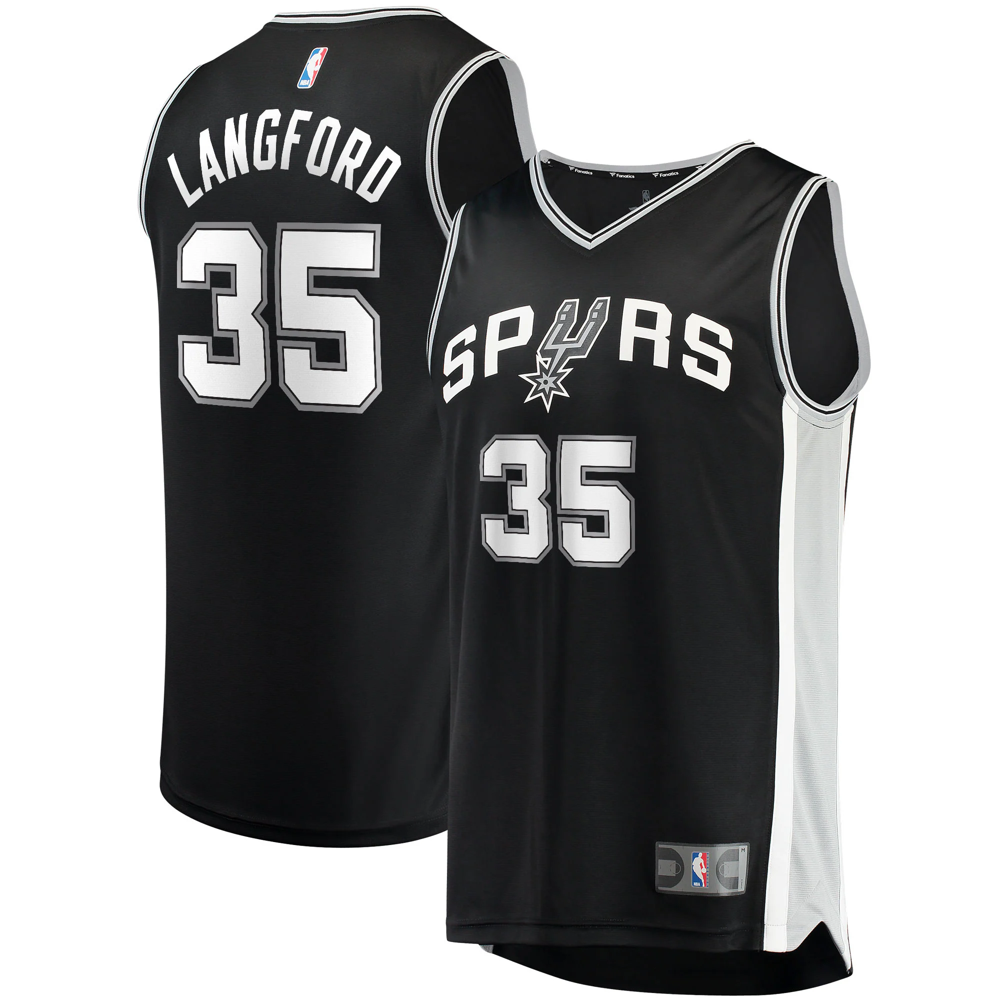 Romeo Langford San Antonio Spurs Fanatics Branded 2021/22 Fast Break Replica Basketball Jersey - Icon Edition - Black
