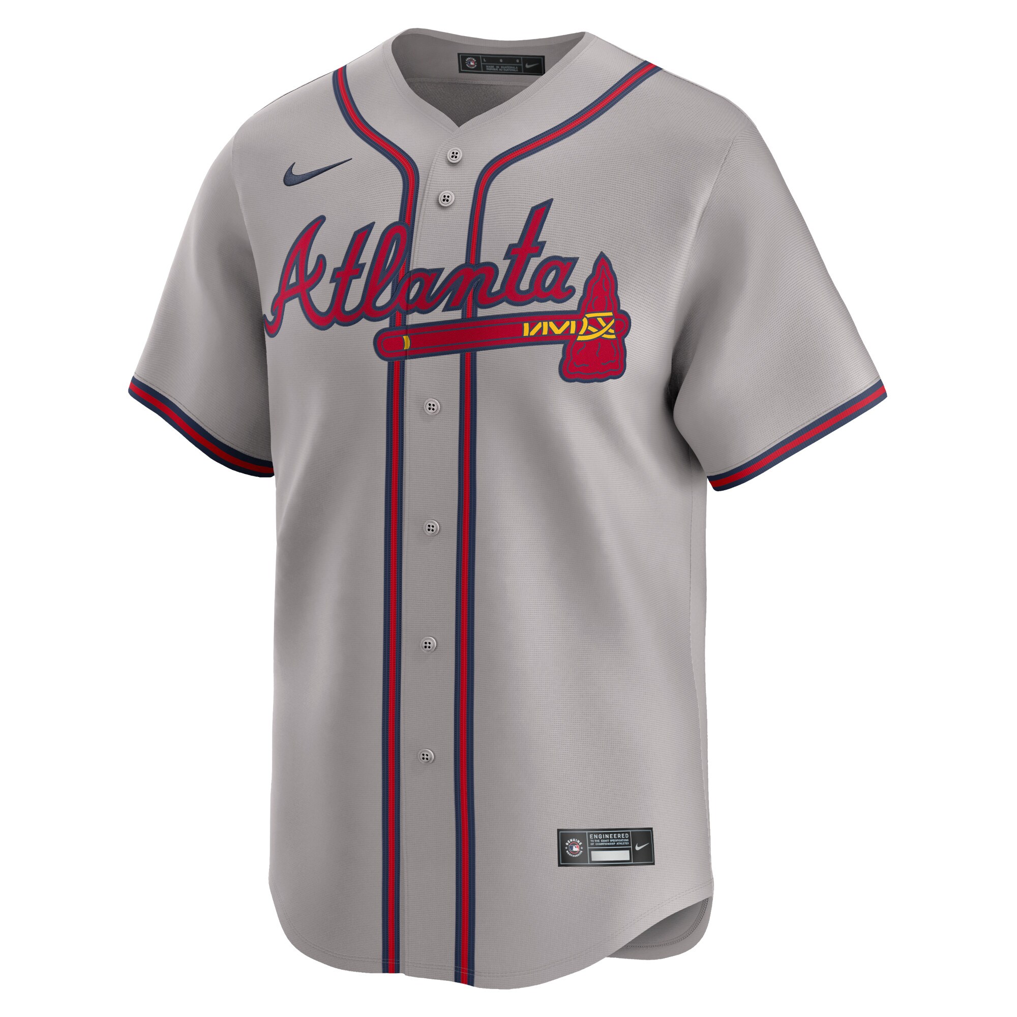 Alternative view of Ronald AcuÃƒÆ’Ã‚Â±a Jr. Atlanta Braves Away Limited Player Baseball Jersey - Gray