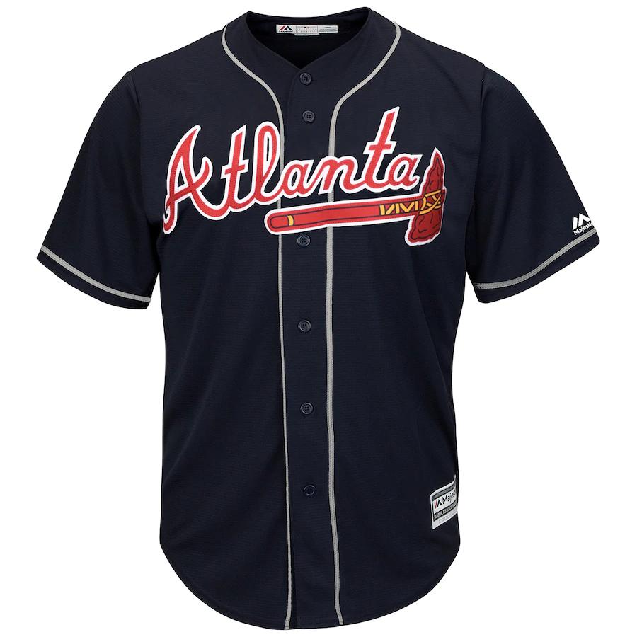 Alternative view of Ronald AcuÃƒÆ’Ã‚Â±a Jr. Atlanta Braves Majestic 2019 Alternate Official Cool Base Player Baseball Jersey - Navy