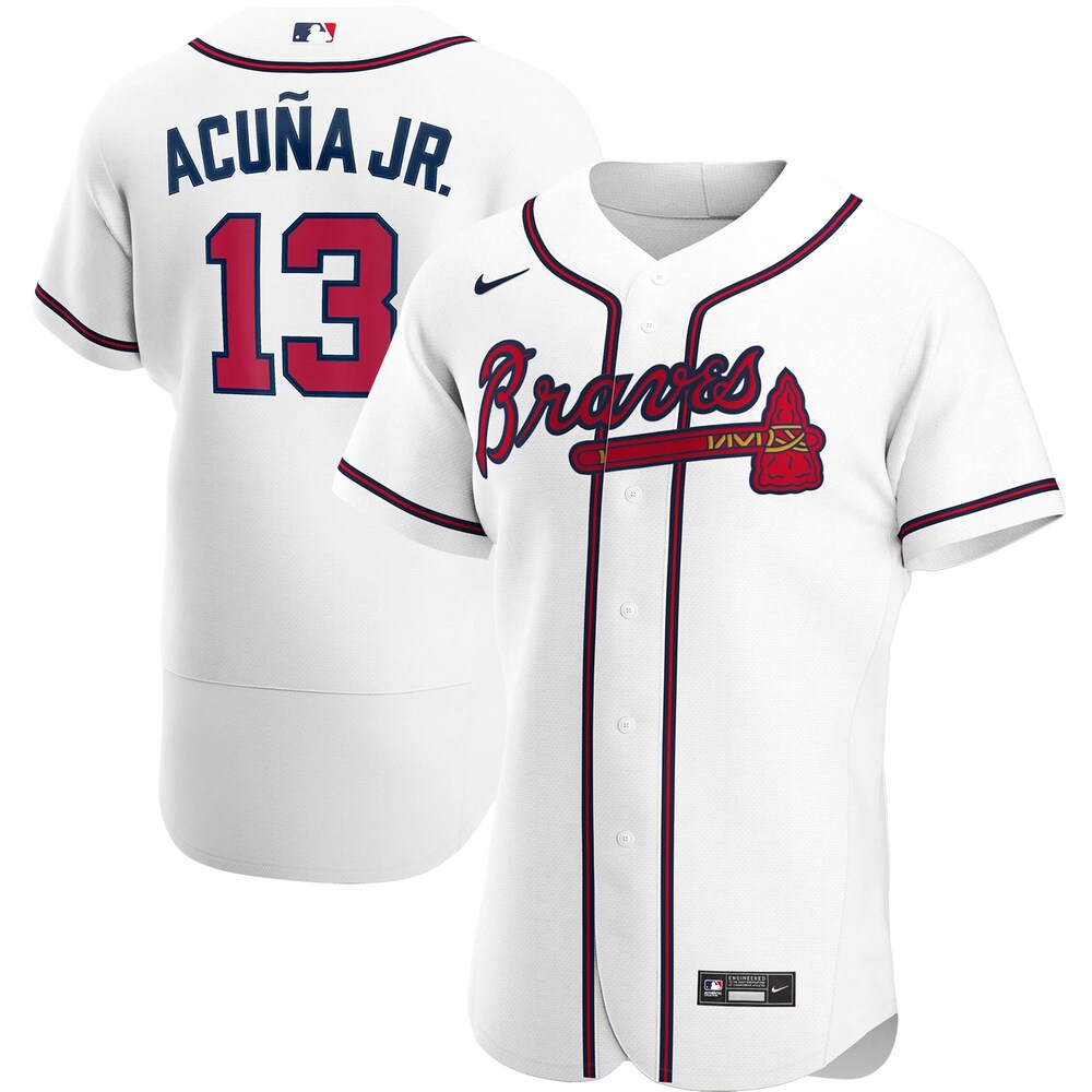 Ronald Acuna Jr. Atlanta Braves Home 2020 Player Baseball Jersey - White