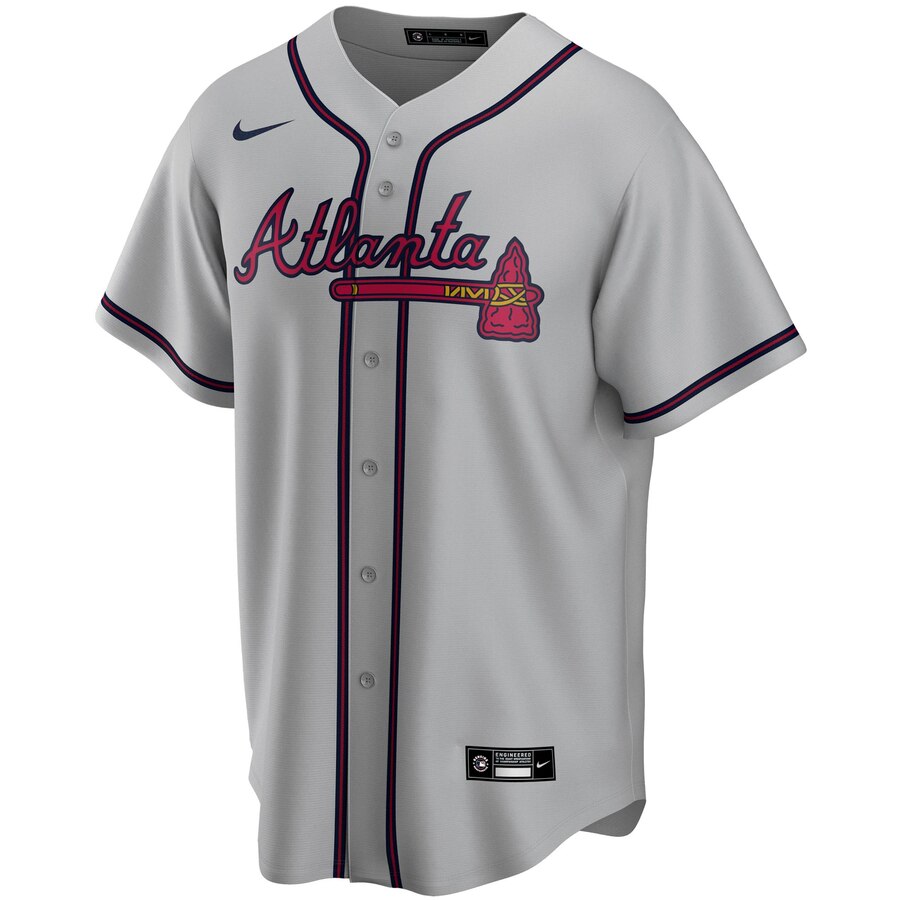 Alternative view of Ronald Acuna Jr. Atlanta Braves Road 2020 Replica Player Baseball Jersey ÃƒÂ¢Ã¢â€šÂ¬Ã¢â‚¬Å“ Gray