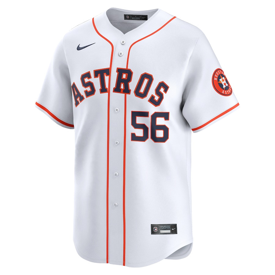 Alternative view of Ronel Blanco 56 Houston Astros Home Limited Men Baseball Jersey - White 