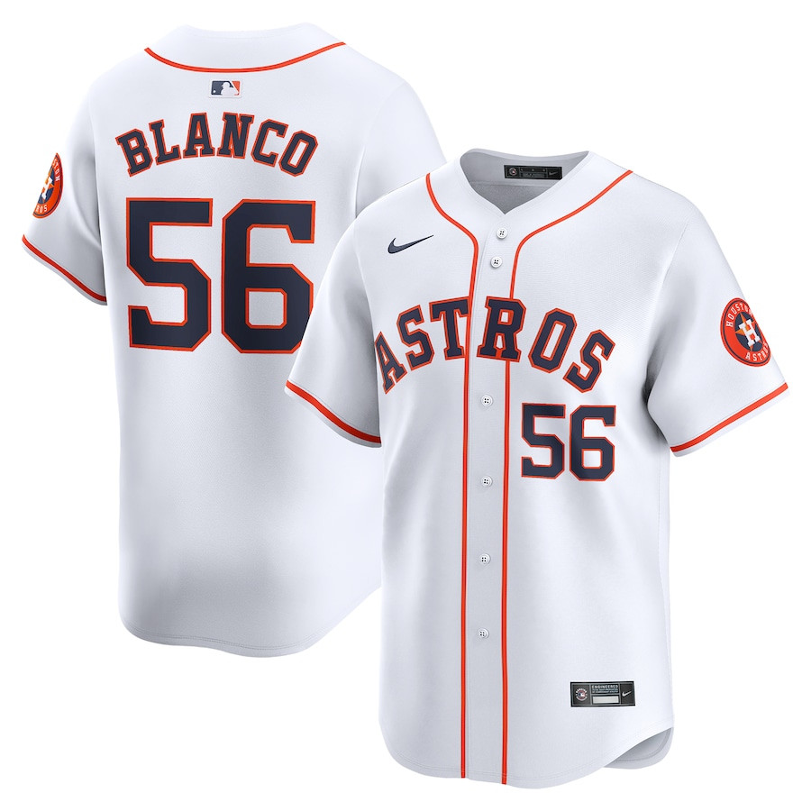 Ronel Blanco 56 Houston Astros Home Limited Men Baseball Jersey - White 