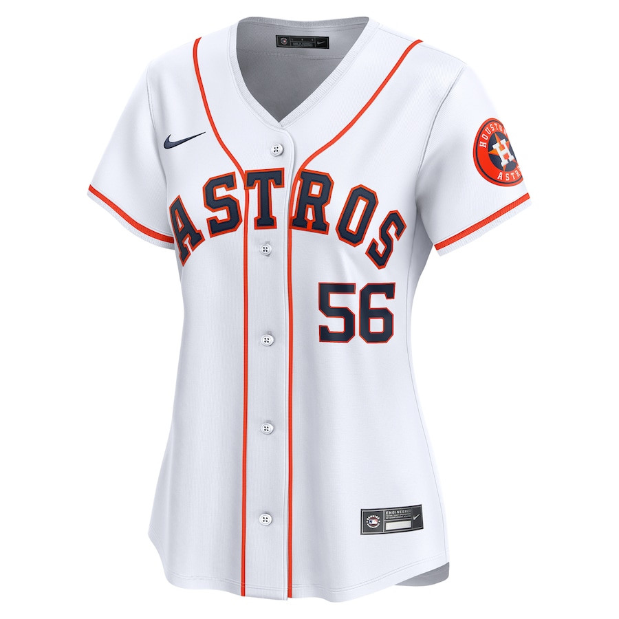 Alternative view of Ronel Blanco 56 Houston Astros Home Limited Women Baseball Jersey - White 