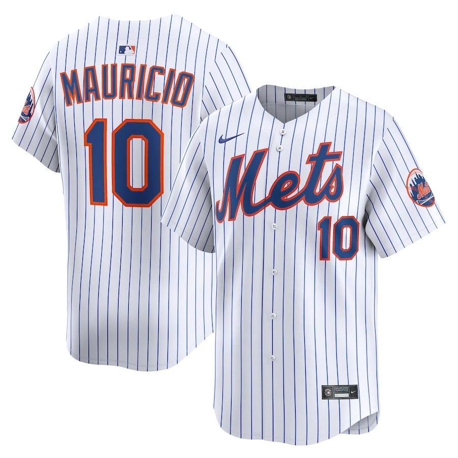 Ronny Mauricio 10 New York Mets Alternate Limited Player Men Baseball Jersey - White 