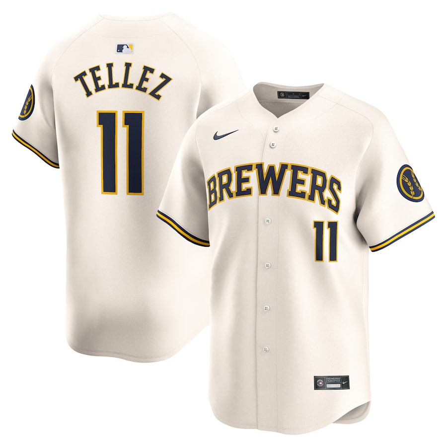 Rowdy Tellez 11 Milwaukee Brewers Home Limited Player Men Baseball Jersey - Cream 