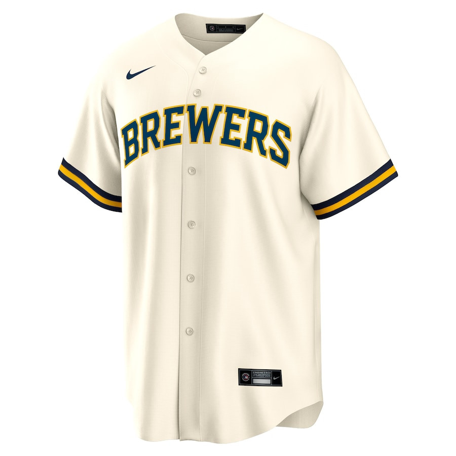 Alternative view of Rowdy Tellez 11 Milwaukee Brewers Men Baseball Jersey - White 