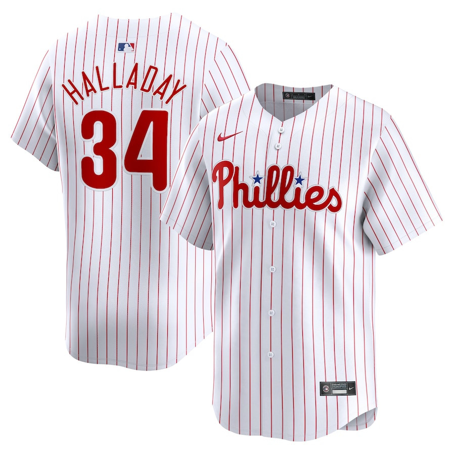 Roy Halladay 34 Philadelphia Phillies Home Limited Player Men Baseball Jersey - White 