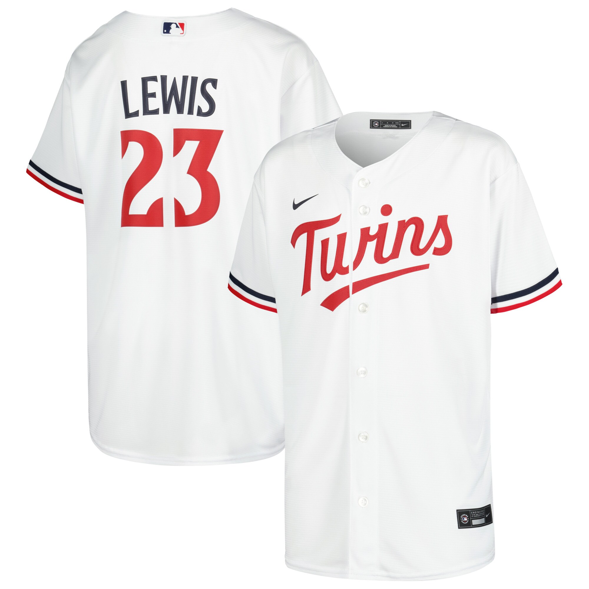 Royce Lewis Minnesota Twins Youth Home Replica Player Baseball Jersey - White