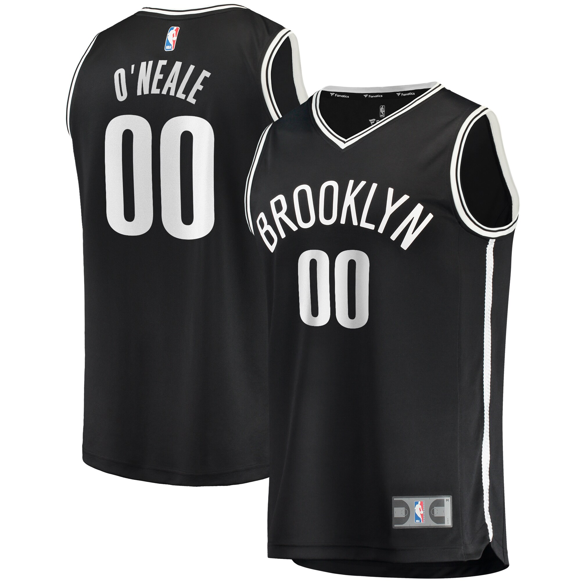 Alternative view of Royce O'neale Brooklyn Nets Fanatics Branded Fast Break Replica Basketball Jersey - Icon Edition - Black