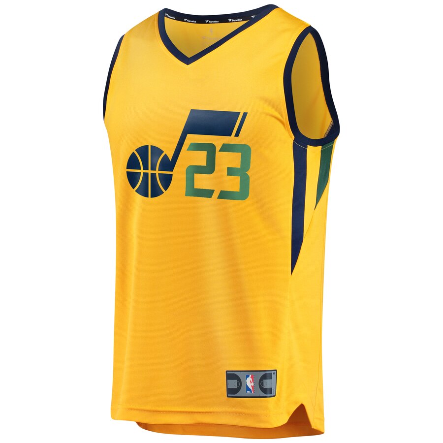 Alternative view of Royce O'neale Utah Jazz Fanatics Branded Youth Fast Break Player Basketball Jersey - Statement Edition - Gold