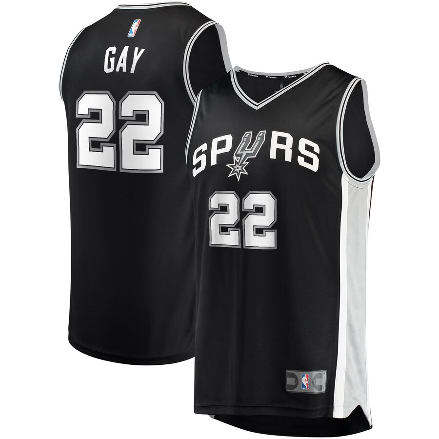 Rudy Gay San Antonio Spurs Fanatics Branded Fast Break Replica Player Basketball Jersey - Black - Icon Edition