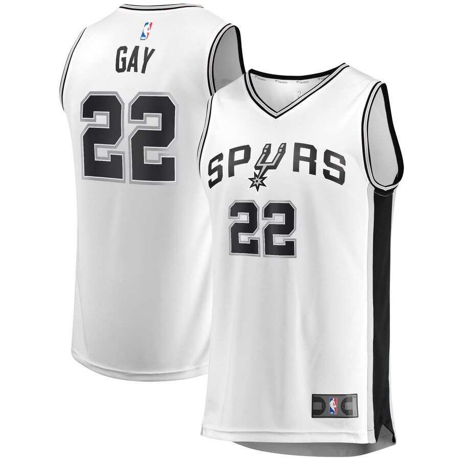 Rudy Gay San Antonio Spurs Fanatics Branded Fast Break Replica Player Basketball Jersey – Association Edition – White
