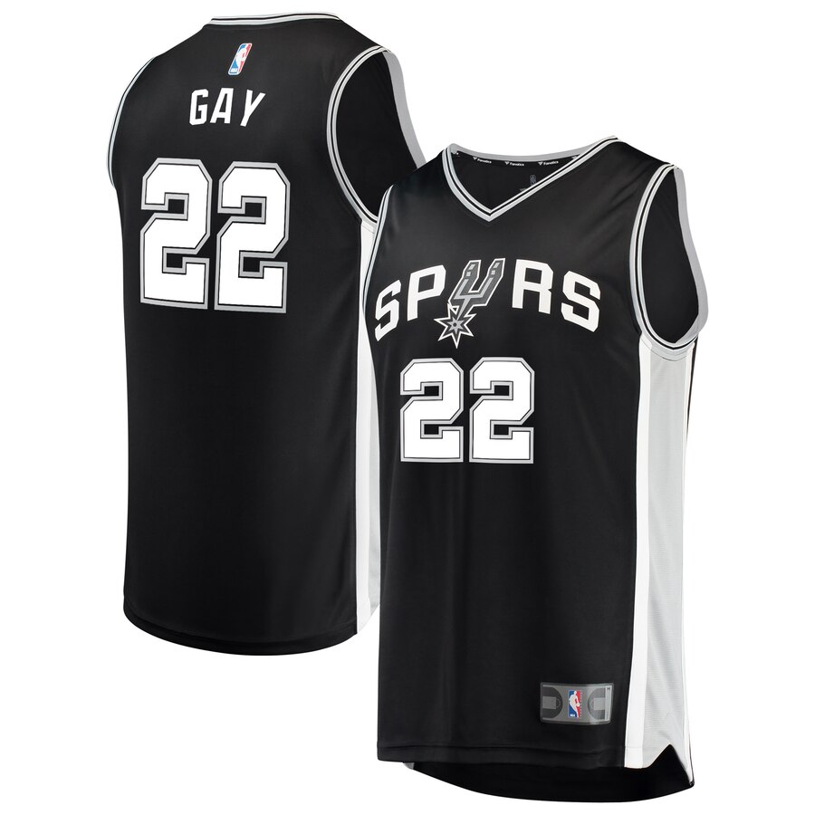 Rudy Gay San Antonio Spurs Fanatics Branded Fast Break Road Replica Player Basketball Jersey Black - Icon Edition