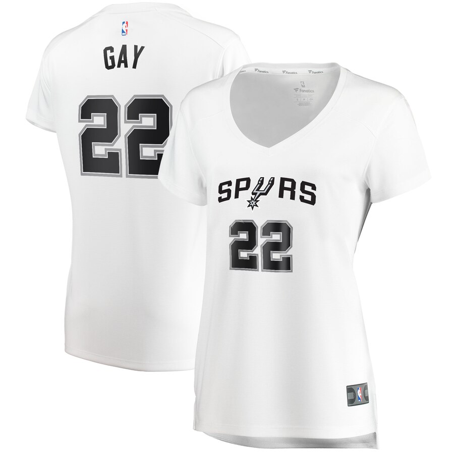 Rudy Gay San Antonio Spurs Fanatics Branded Women’s Fast Break Replica Player Basketball Jersey – Association Edition – White