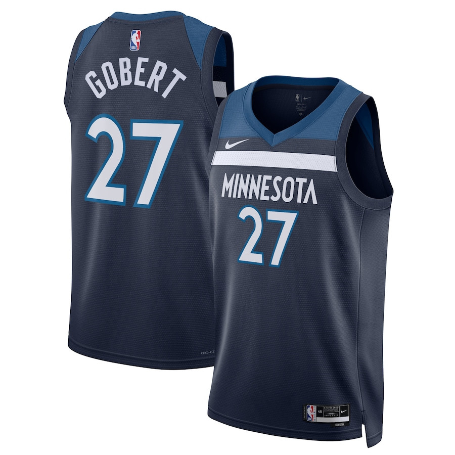 Rudy Gobert 27 Minnesota Timberwolves Unisex Swingman Basketball Jersey - Icon Edition - Navy - JS997 