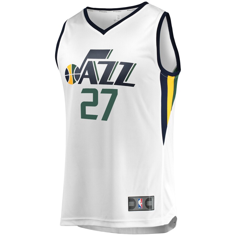 Alternative view of Rudy Gobert Utah Jazz Fanatics Branded Fast Break Basketball Jersey - Association Edition - White