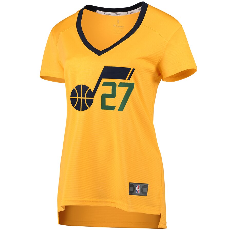 Alternative view of Rudy Gobert Utah Jazz Fanatics Branded Women's Fast Break Player Basketball Jersey - Statement Edition - Gold
