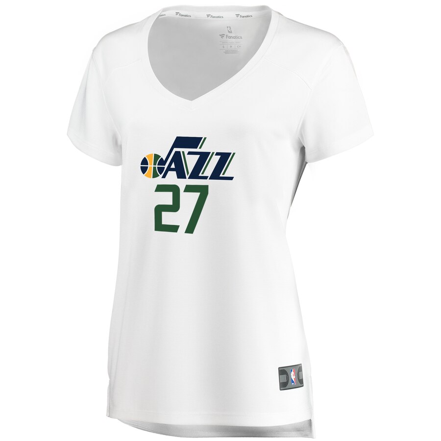 Alternative view of Rudy Gobert Utah Jazz Fanatics Branded Women's Fast Break Replica Basketball Jersey White - Association Edition