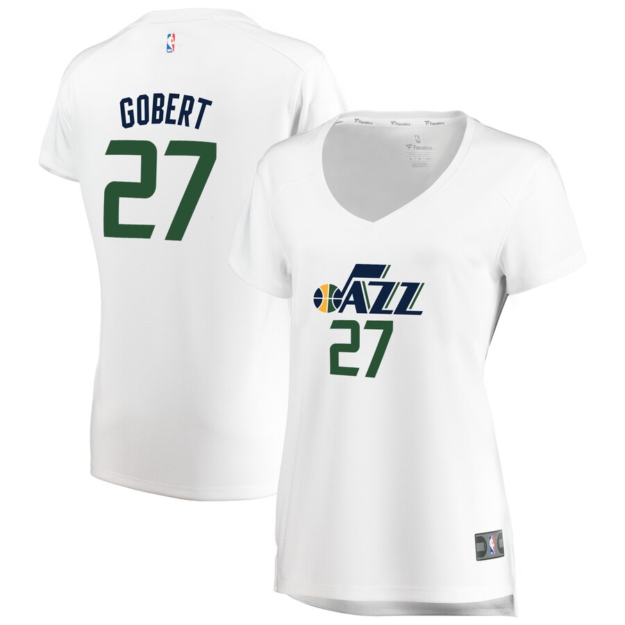 Rudy Gobert Utah Jazz Fanatics Branded Women's Fast Break Replica Basketball Jersey White - Association Edition