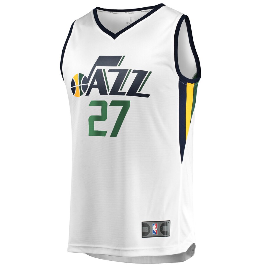 Alternative view of Rudy Gobert Utah Jazz Fanatics Branded Youth Fast Break Player Basketball Jersey - Association Edition - White