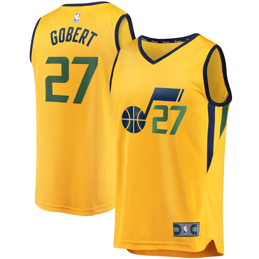 Rudy Gobert Utah Jazz Fanatics Branded Youth Fast Break Player Basketball Jersey - Statement Edition - Gold