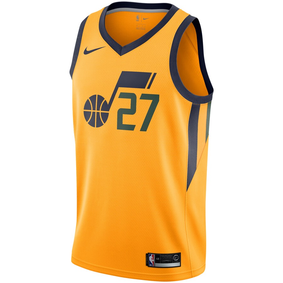 Alternative view of Rudy Gobert Utah Jazz Replica Swingman Basketball Jersey – Statement Edition – Gold