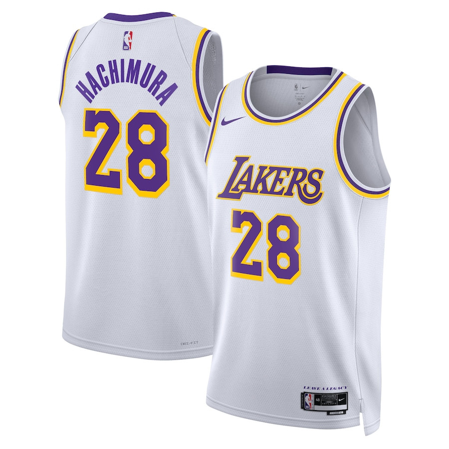 Rui Hachimura 28 Los Angeles Lakers Unisex Swingman Basketball Jersey - Association Edition - White - JS773 