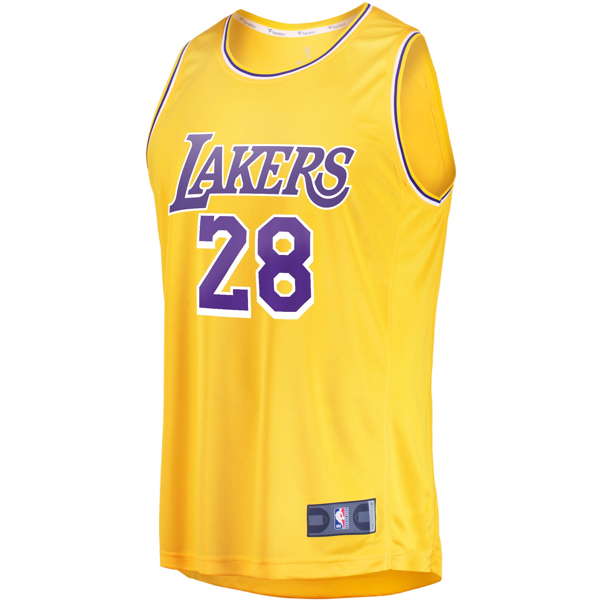 Alternative view of Rui Hachimura Los Angeles Lakers Fanatics Fast Break Player Basketball Jersey - Icon Edition - Gold