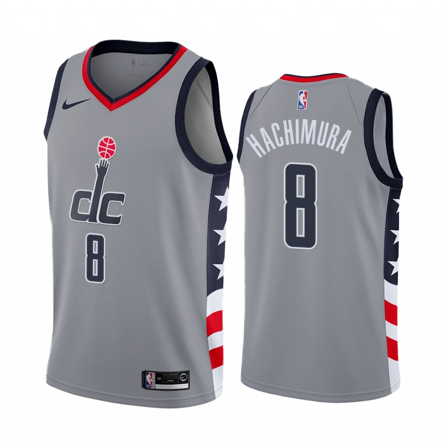 Rui Hachimura Washington Wizards Gray City Edition 2020-21 Basketball Jersey