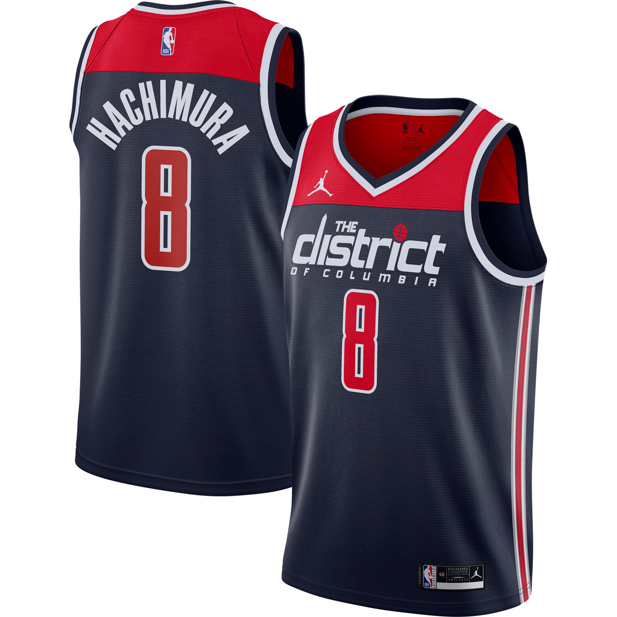 Rui Hachimura Washington Wizards Jordan Brand 2020/21 Swingman Player Basketball Jersey - Statement Edition - Navy