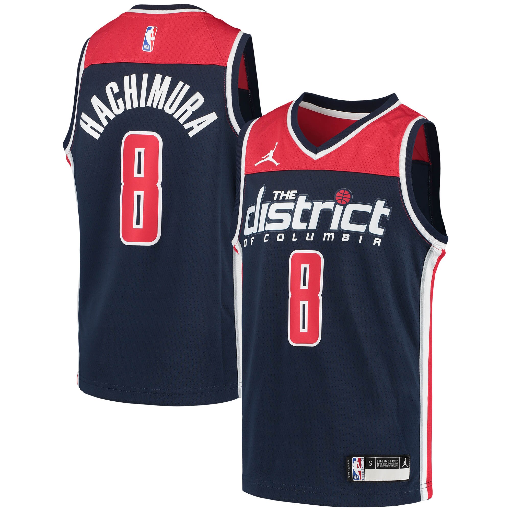 Rui Hachimura Washington Wizards Jordan Brand Youth 2020/21 Swingman Player Basketball Jersey – Statement Edition – Navy