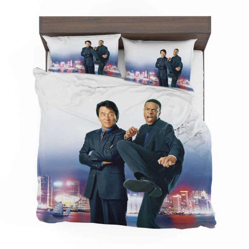 Alternative view of Rush Hour 2 Movie Jackie Chan Chris Tucker Bedding Set - Custom Bedding Set