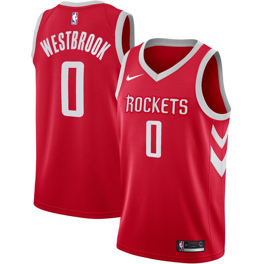 Russell Westbrook Houston Rockets 2018-19 Swingman Basketball Jersey Red - Icon Edition